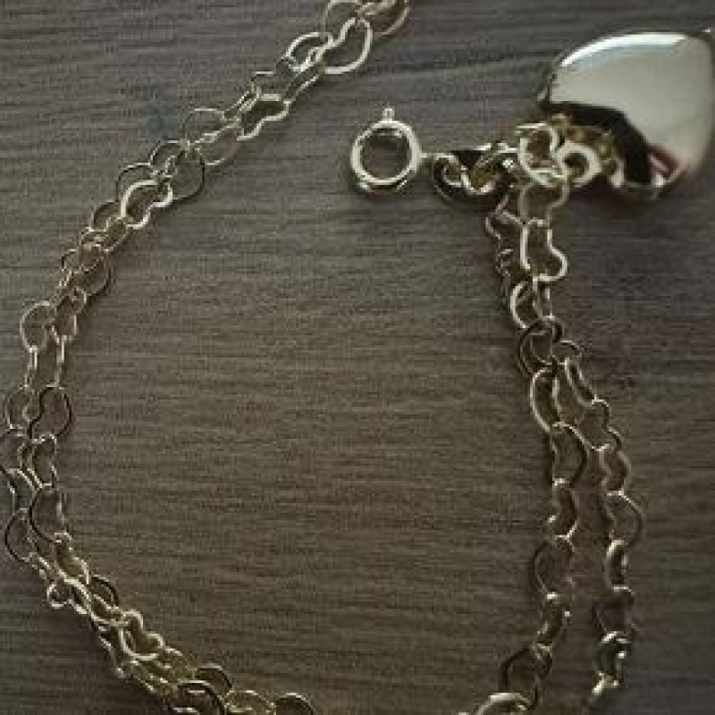 PULSEIRA DUPLA ELOS CORAÇÕES E CORAÇÃO CHEIO 