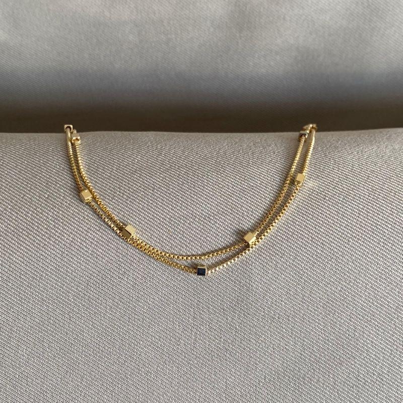 PULSEIRA DUPLA VENEZIANA COM CUBOS