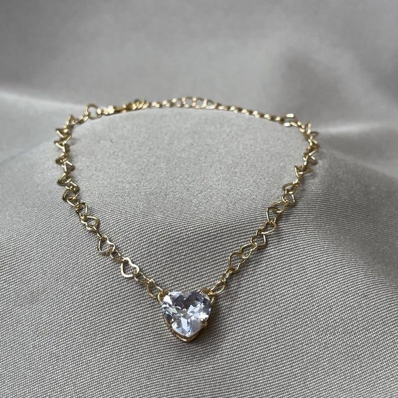 PULSEIRA ELOS CORAÇÕES PEDRA ZIRCONIA
