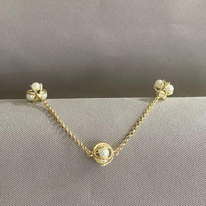 PULSEIRA ELOS PORTUGUES BOLA COM PEROLAS