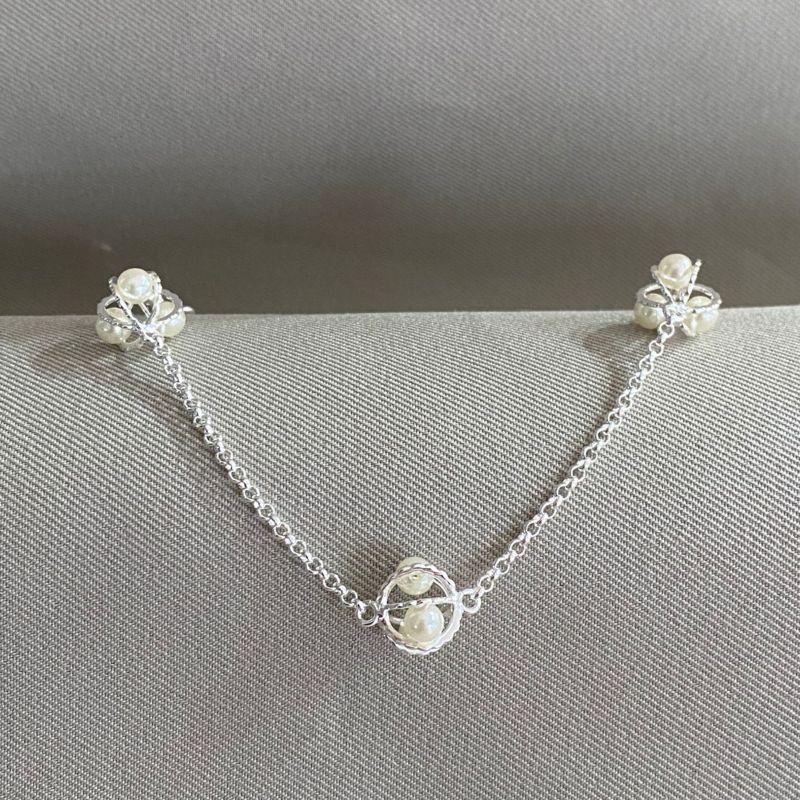 PULSEIRA ELOS PORTUGUES BOLA COM PEROLAS