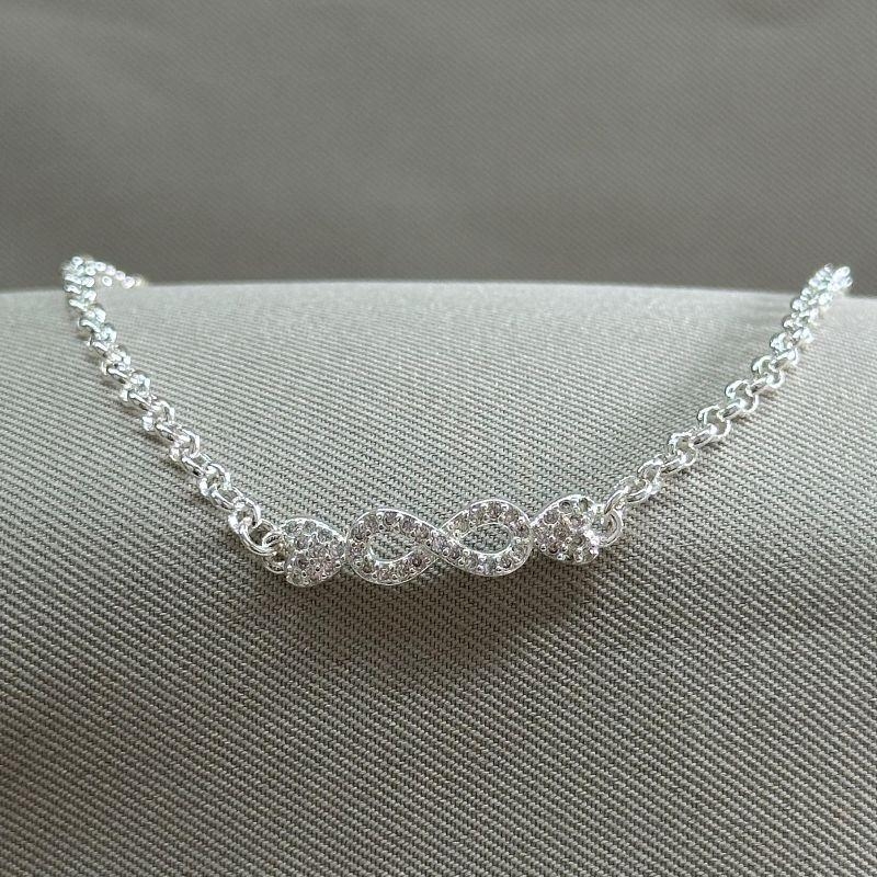 PULSEIRA INFINITO CAVEJADO ELO PORTUGUÊS