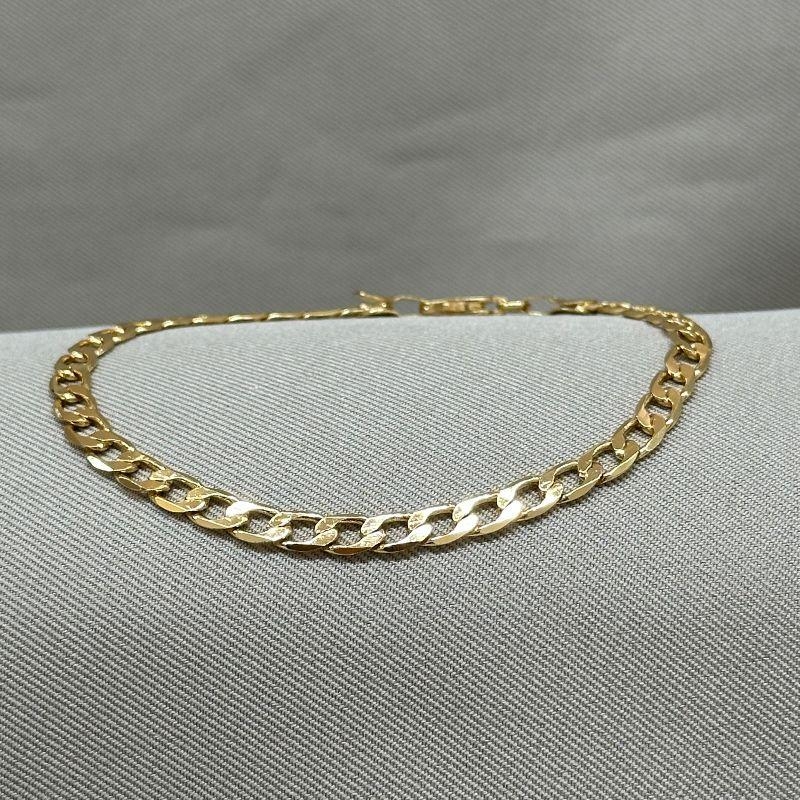 PULSEIRA MASCULINA FÍGARO 3MM FECHO ITALIANO