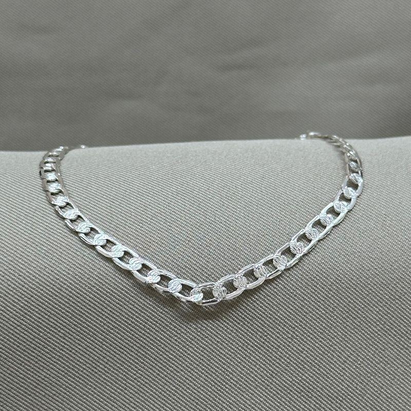 PULSEIRA MASCULINA GRUMET DIAMANTADA 4,5MM