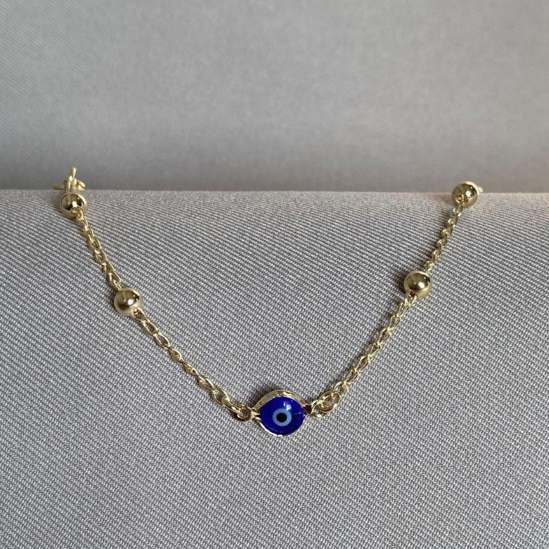 PULSEIRA OLHO GREGO COM BOLINHAS