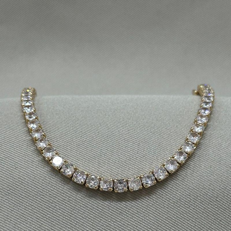 PULSEIRA RIVIERA CARRE ZIRCONIA 4MM