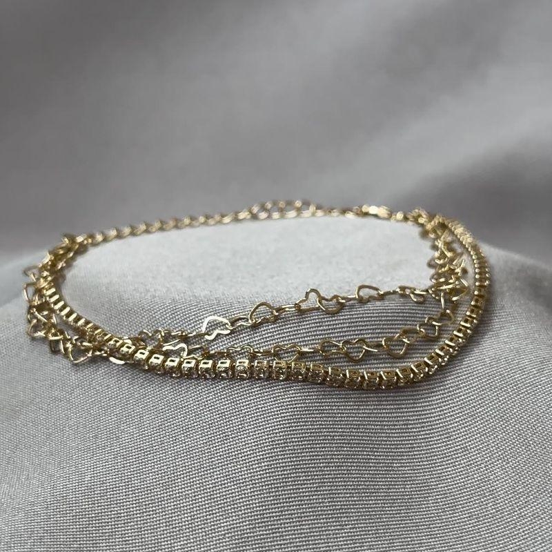 PULSEIRA TRIPLA RIVIERA CORAÇÕES