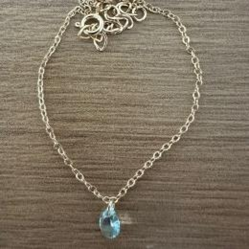 TORNOZELEIRA COM GOTA DE ZIRCONIA