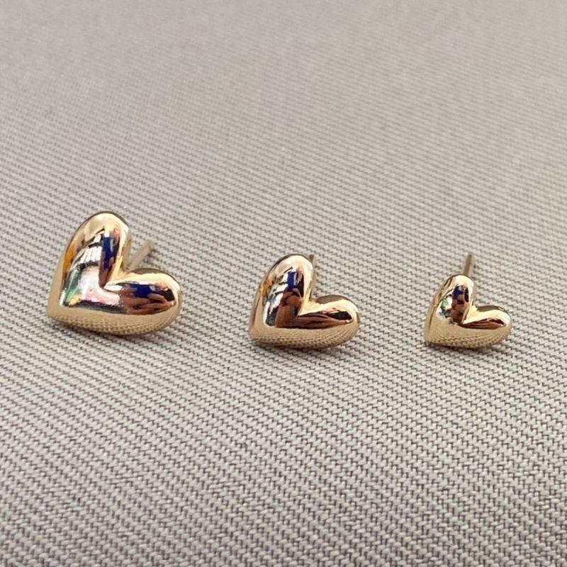 TRIO DE BRINCOS CORAÇAO