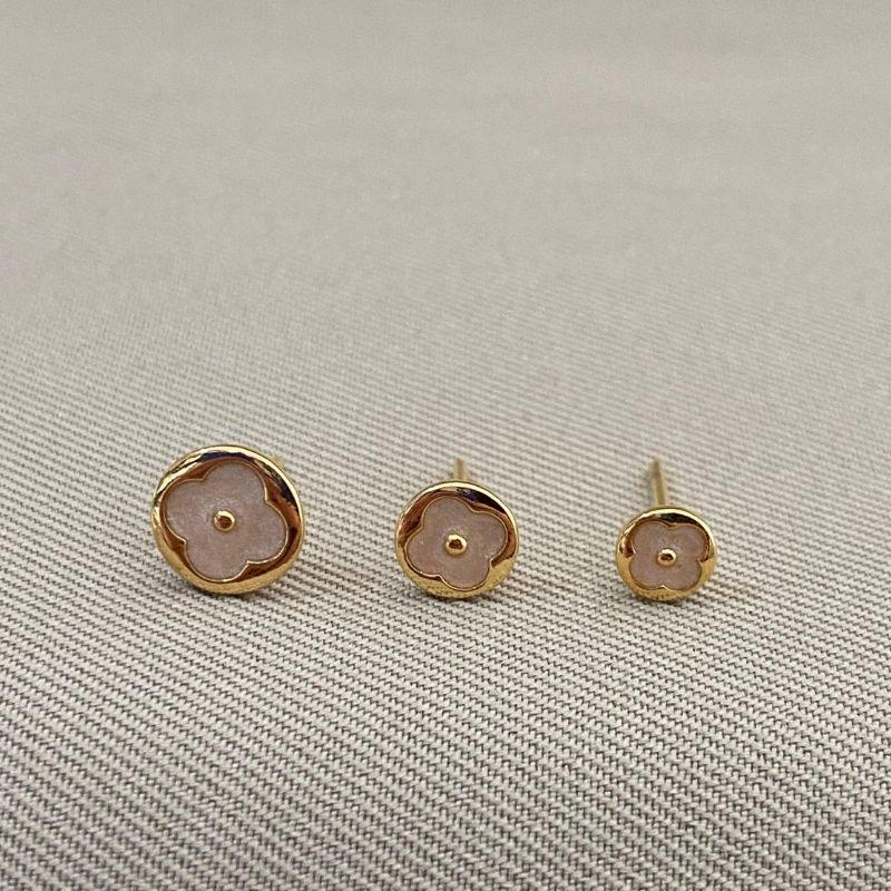 TRIO DE BRINCOS TREVO BRANCO