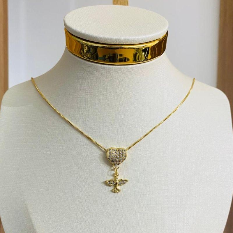 COLAR CORAÇÃO ESPIRITO SANTO