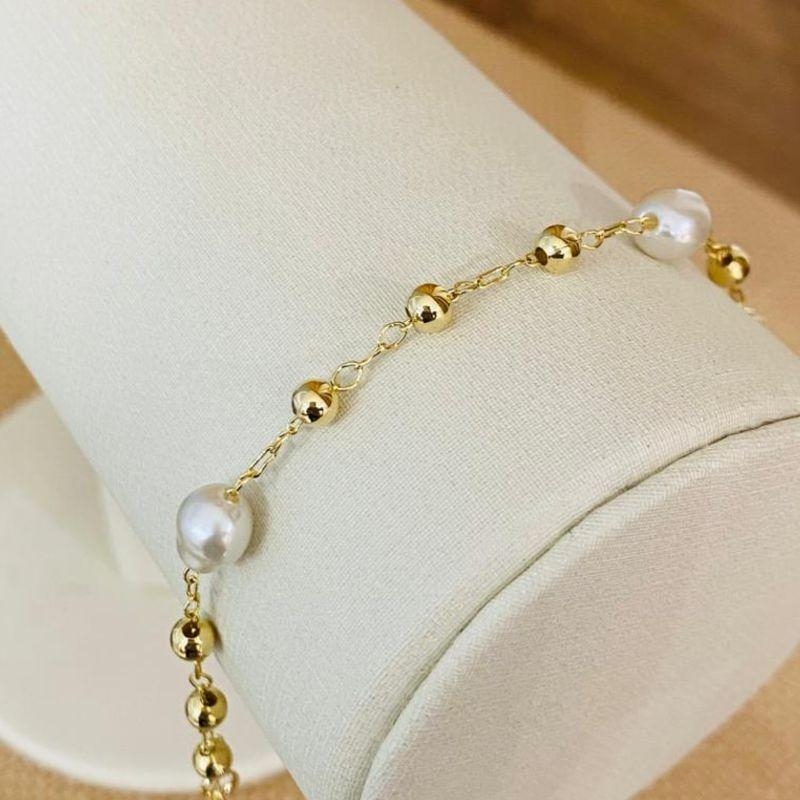 PULSEIRA BOLINHAS E PEROLA