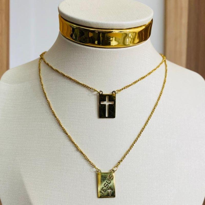 ESCAPULARIO JESUS / CRUZ STEEL