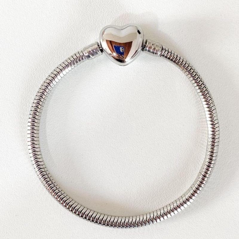 PULSEIRA DE BERLOQUE FECHO CORAÇÃO 18CM EM STEEL