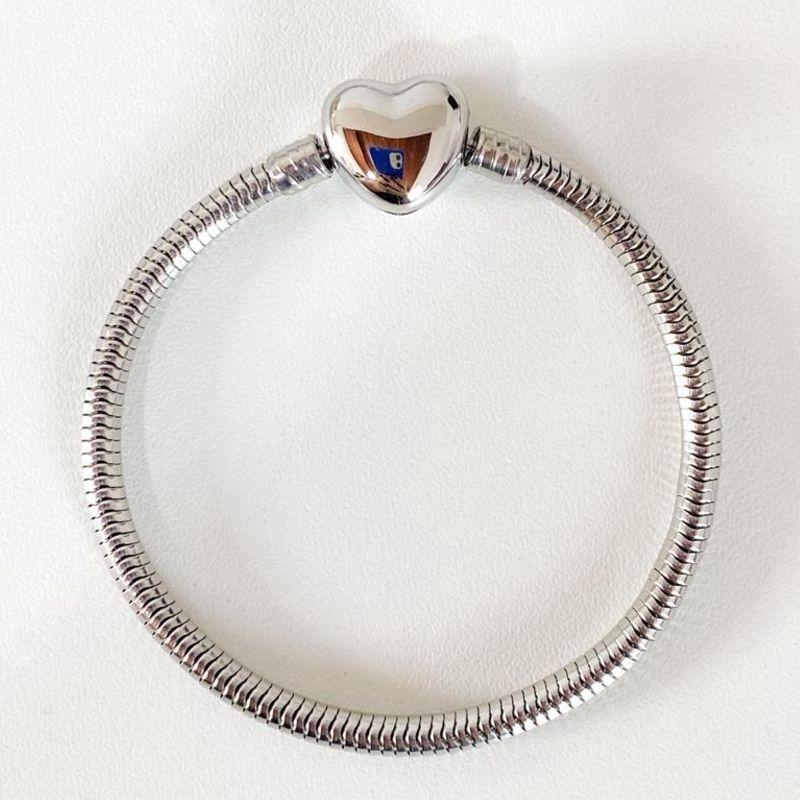 PULSEIRA DE BERLOQUE FECHO CORAÇÃO 20CM EM STEEL