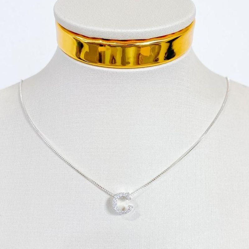 COLAR INICIAL C CRAVEJADA