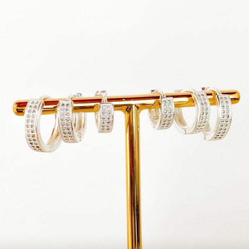 TRIO DE ARGOLINHAS CRAVEJADAS