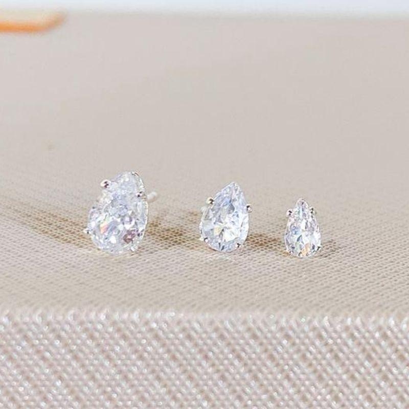 TRIO DE BRINCOS GOTA CRISTAL