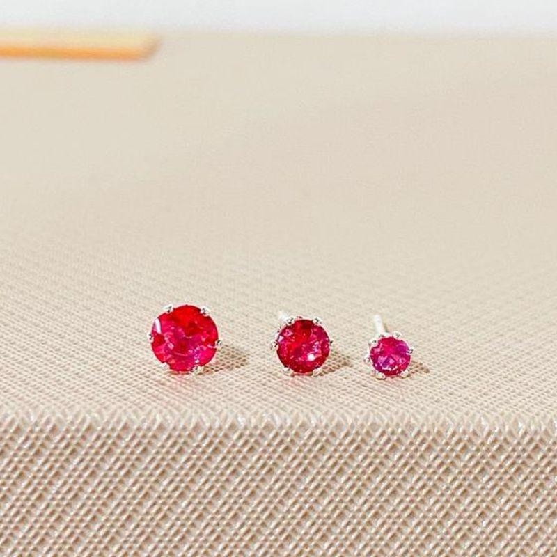 TRIO DE BRINCOS ZIRCONIA PINK