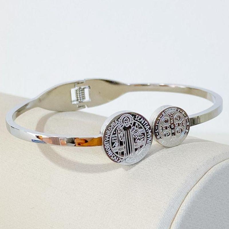 BRACELETE SÃO BENTO STEEL