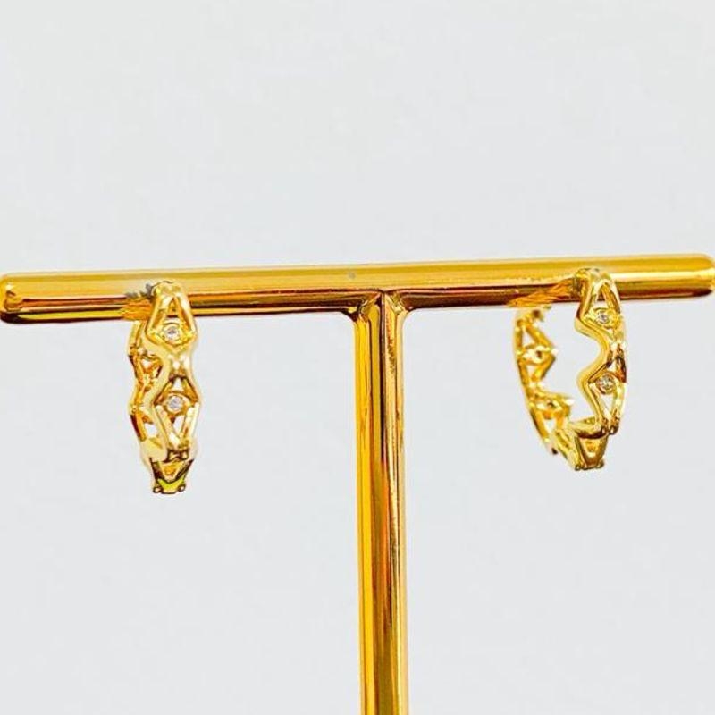 BRINCO ARGOLA COM ZIRCONIAS