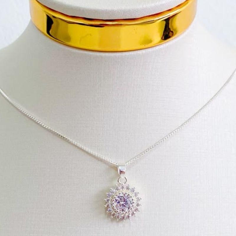 COLAR REDONDO CRAVEJADO COM ZIRCONIA