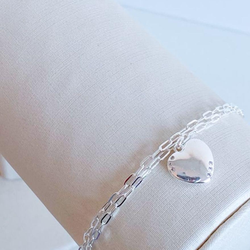 PULSEIRA CORAÇÃO COM 3 ZIRCONIAS