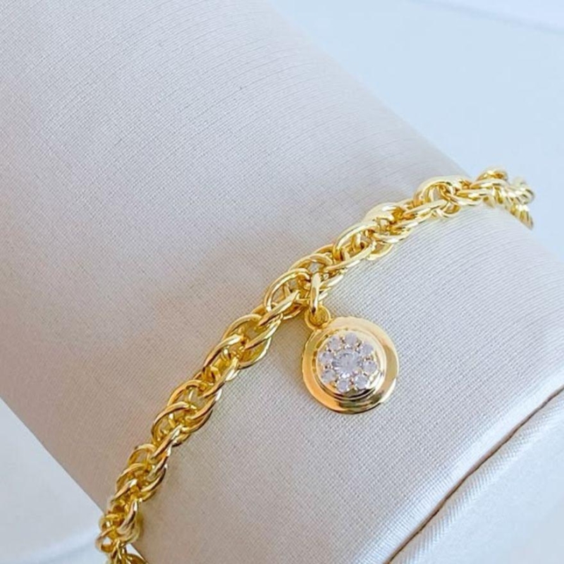 PULSEIRA ELOS ENTRELAÇADOS C/ PINGENTE