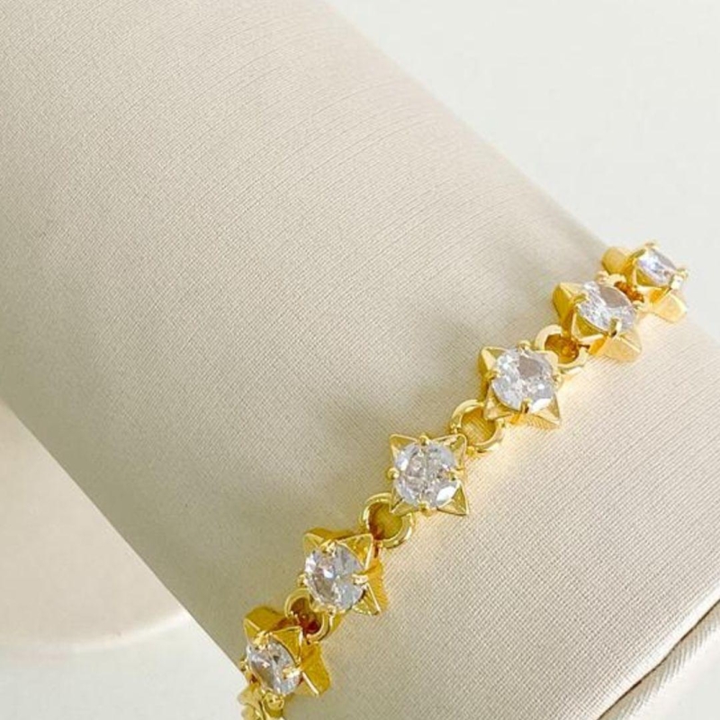 PULSEIRA ESTRELAS C/ ZIRCONIA