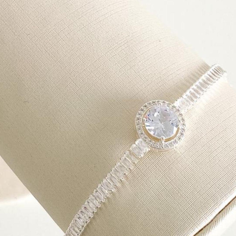 PULSEIRA RIVIERA BAGUETE C/ ZIRCONIA