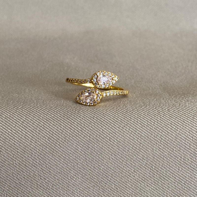 ANEL 2 GOTAS COM ZIRCÔNIA