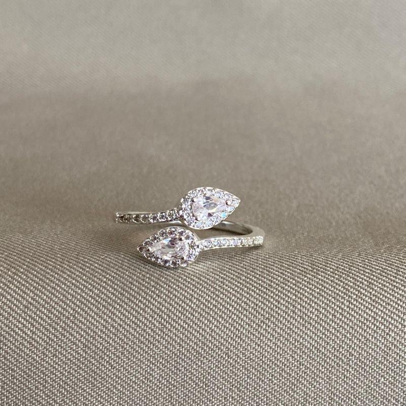 ANEL 2 GOTAS COM ZIRCÔNIA