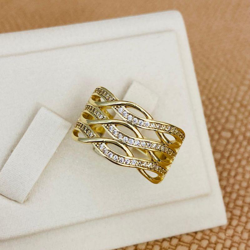 ANEL 3 FILAS LISAS E CRAVEJADAS