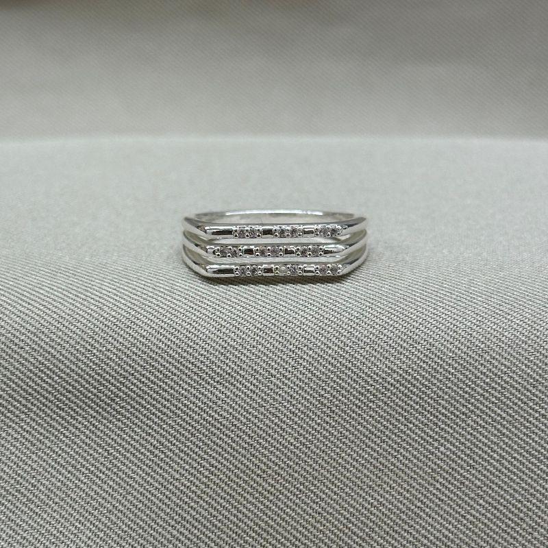 ANEL 3 LINHAS CRAVEJADAS