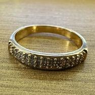 ANEL APARADOR 2 FILEIRAS ZIRCONIAS C/BORDA