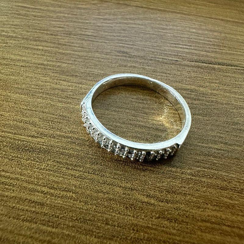 ANEL APARADOR 2 FILEIRAS ZIRCONIAS C/BORDA