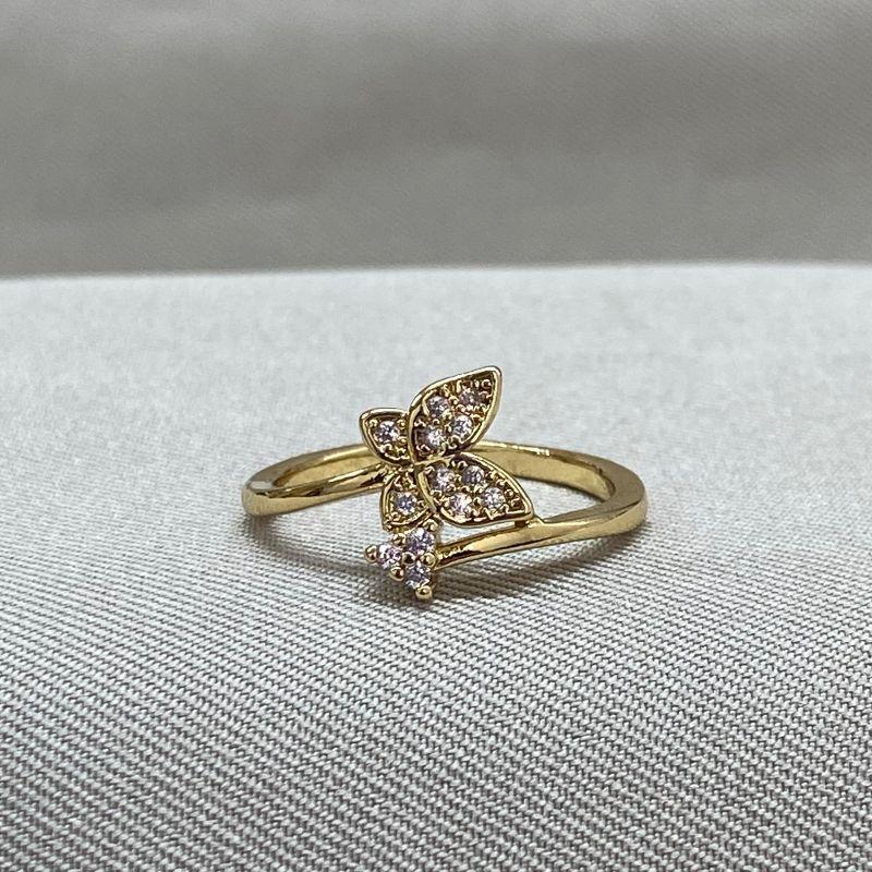 ANEL BORBOLETA CRAVEJADA