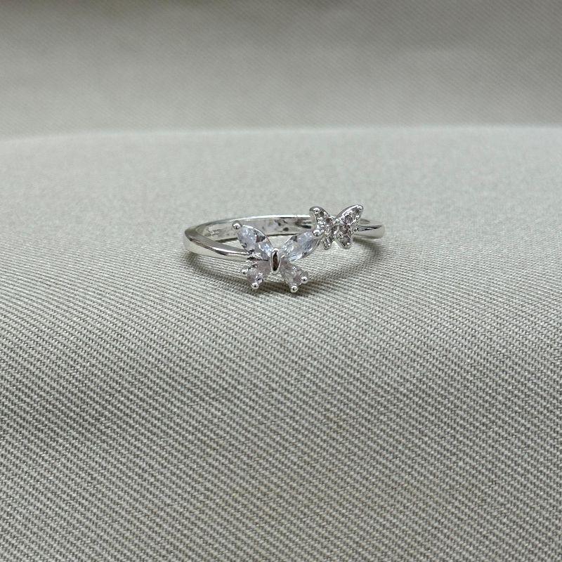 ANEL BORBOLETA ZIRCONIAS