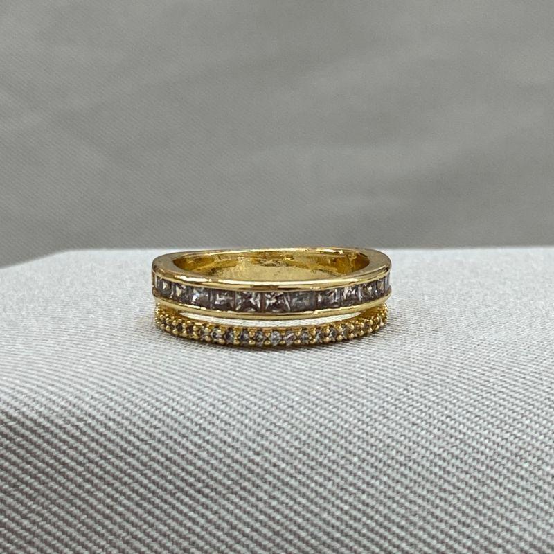 ANEL COM DUAS FILAS CRAVEJADAS