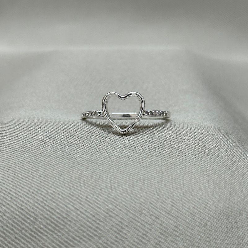 ANEL CORAÇÃO CRAVEJADO