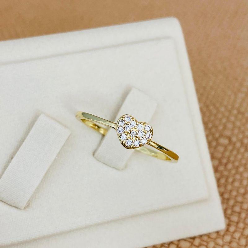 ANEL CORAÇÃO CRAVEJADO