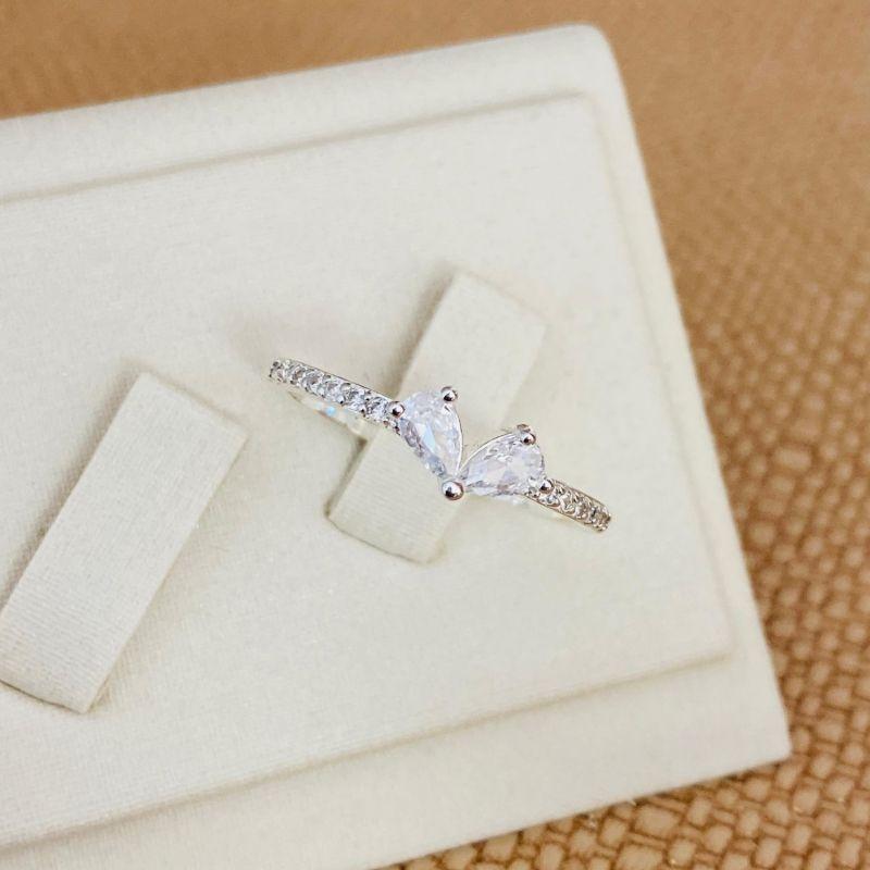 ANEL CORAÇÃO ZIRCONIA CRAVEJADA