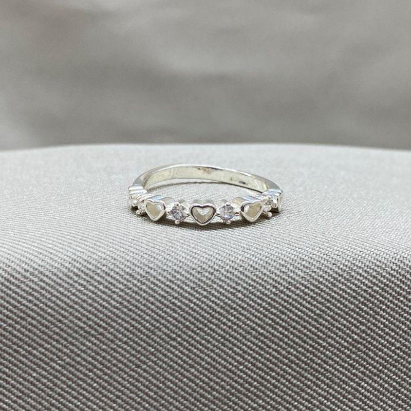 ANEL CORAÇÕES E ZIRCONIAS