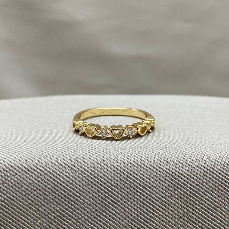 ANEL CORAÇÕES E ZIRCONIAS