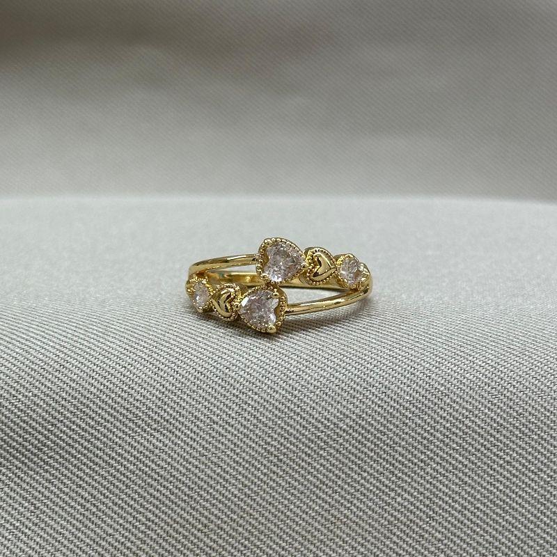 ANEL CORAÇÕES ZIRCONIAS