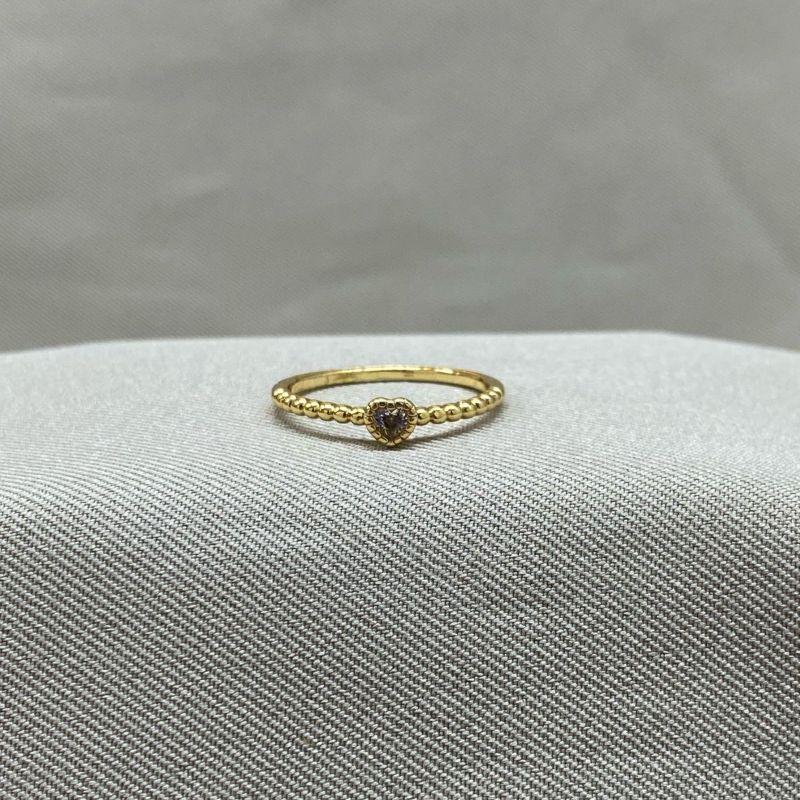 ANEL CRAQUELADO ZIRCONIA CORAÇÃO