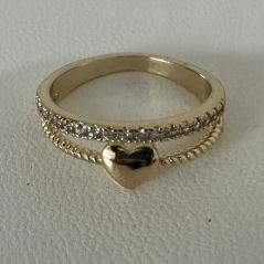 ANEL DUAS FILEIRAS CORAÇÃO MICROZIRCONIAS