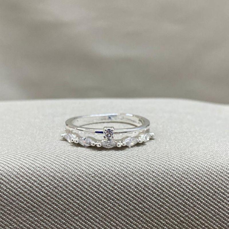 ANEL DUPLO COM ZIRCONIAS