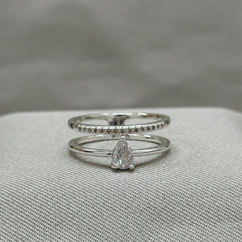 ANEL DUPLO CRAVEJADO COM GOTA