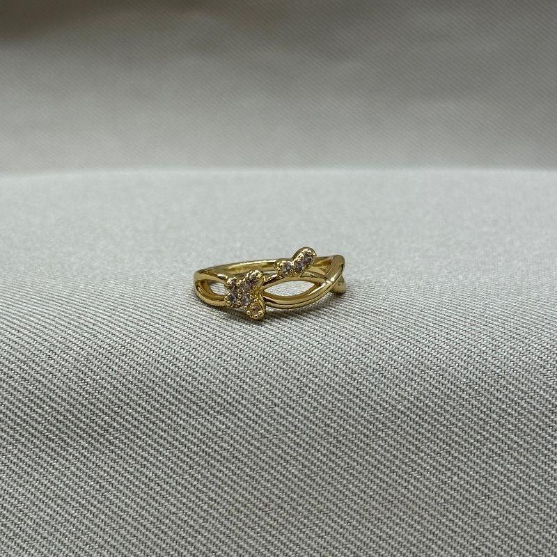 ANEL FALANGE BORBOLETA CRAVEJADA